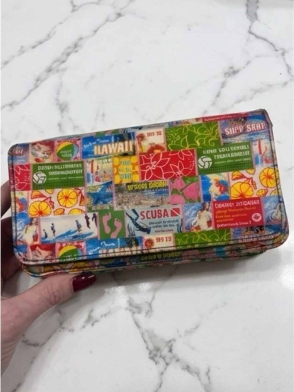 Relic surfer vibe y2k vinyl Travel Clutch Wallet